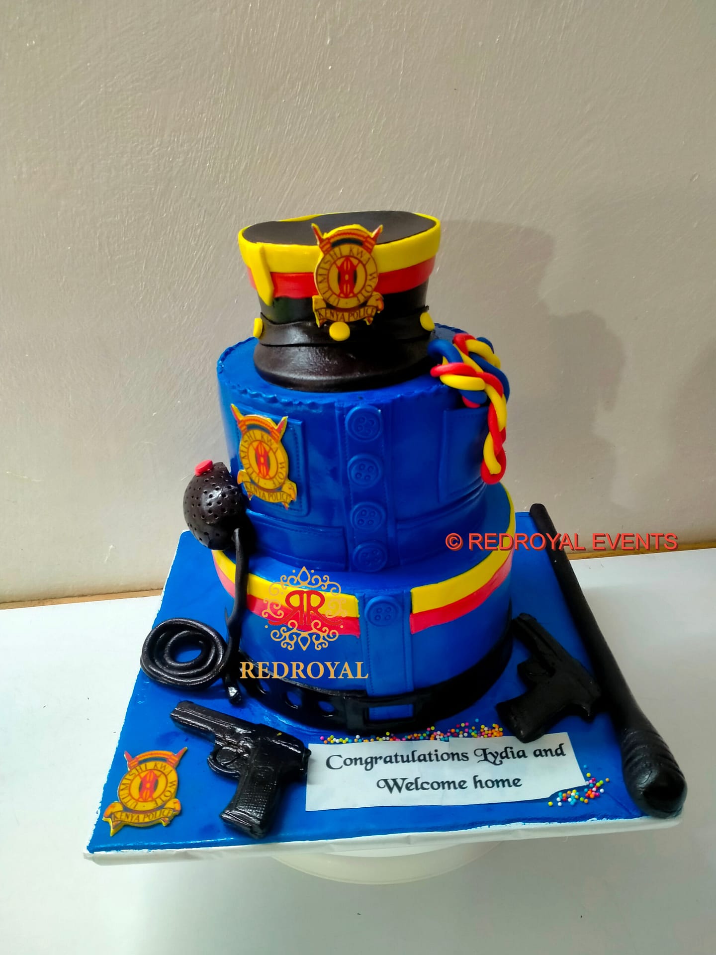 Classic Blue Police Cake RedRoyal Cake House Best Cake Shop In